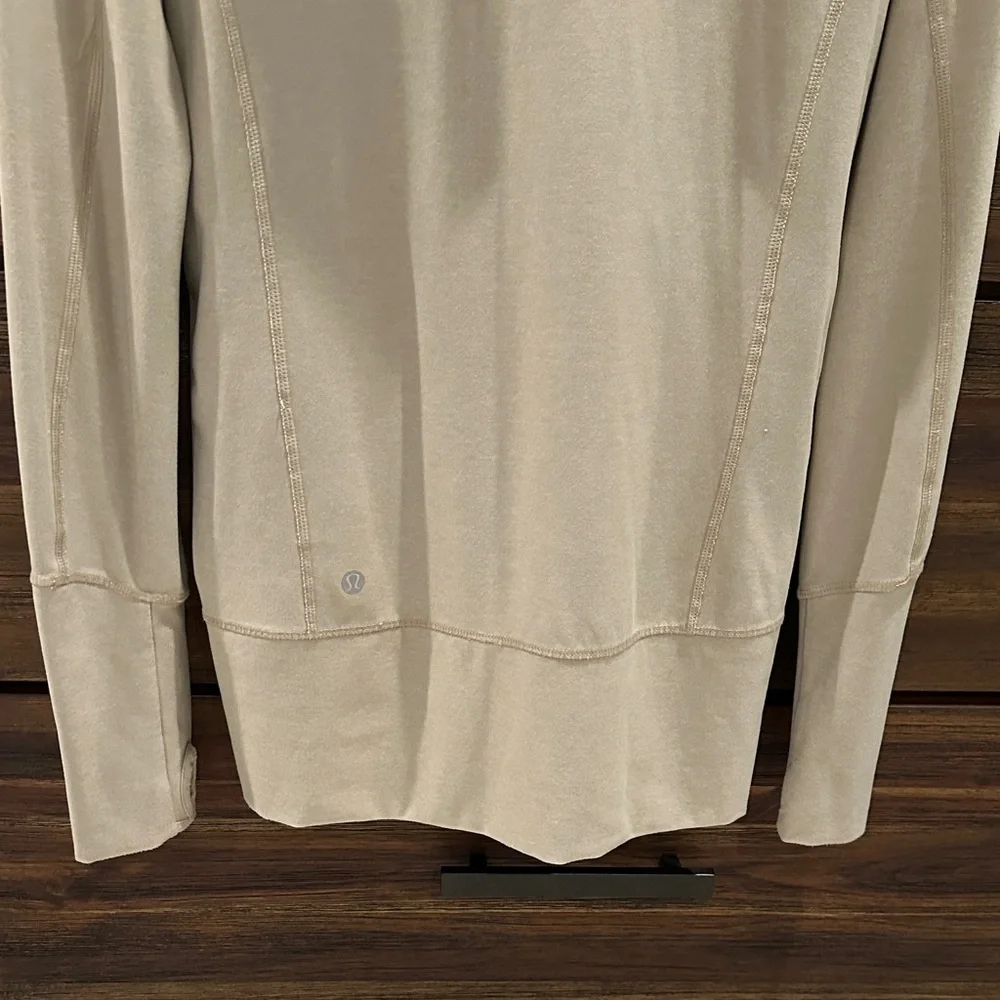 Lululemon Beige Zip Hoodie - Picture 4 of 5